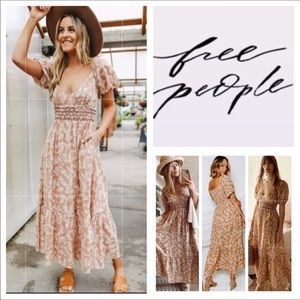 Free People Ellie Printed Maxi Dress.  NWT.